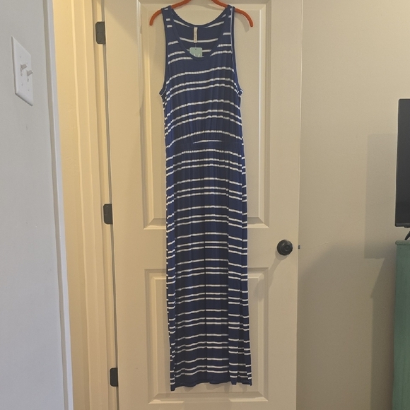 Love in Navy and White Striped Maxi Dress - Picture 1 of 1